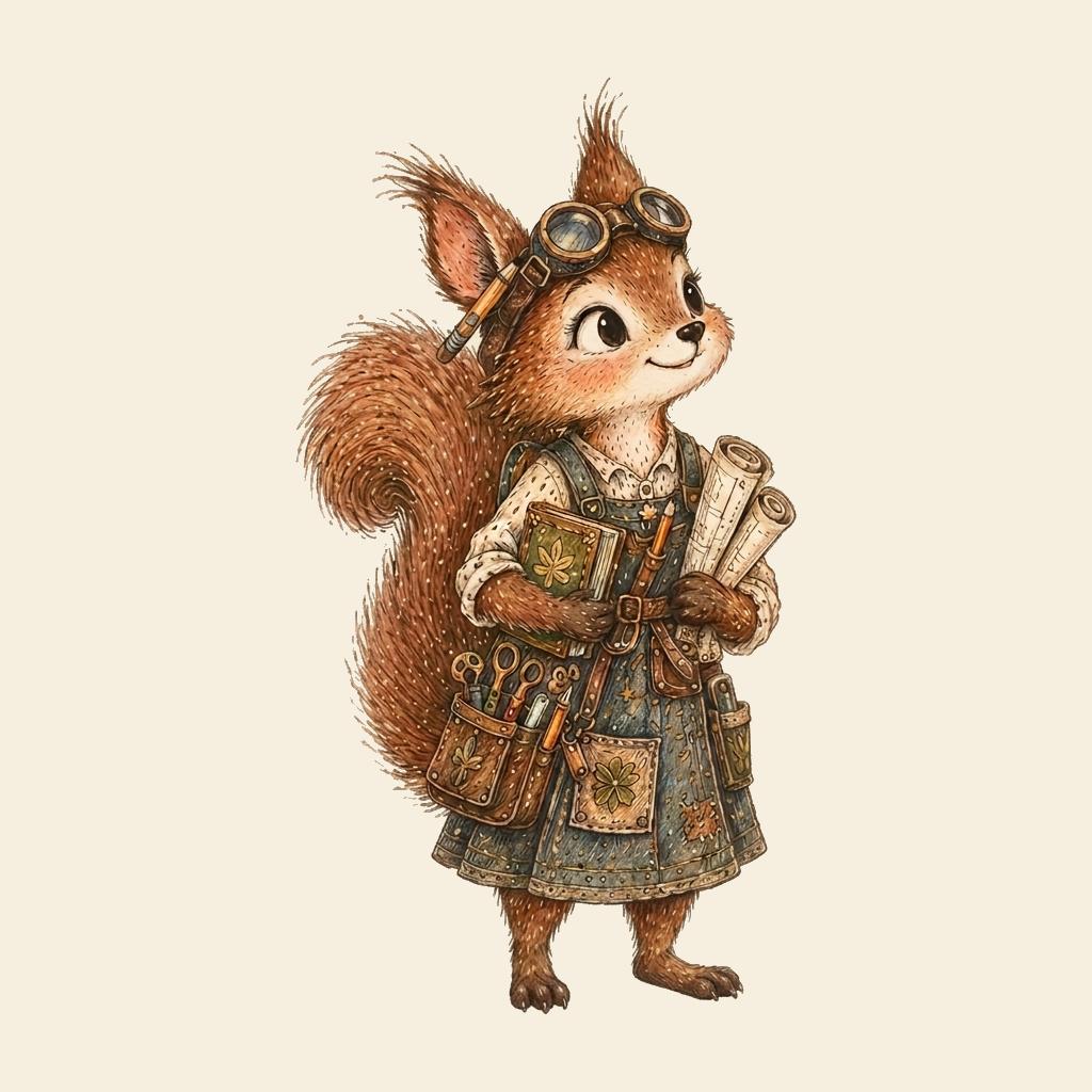 Portrait of Pip the Squirrel